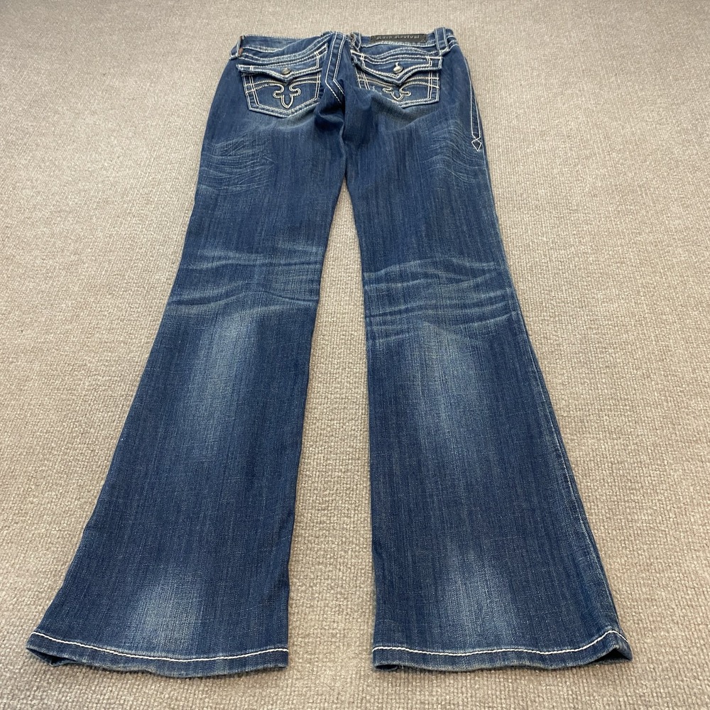 Rock Revival Celine Boot Bootcut Jeans Womens 28 Blue Wash Low Rise Western Boho
